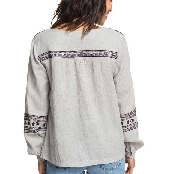 Roxy Long Sleeve Embroidered peasant blouse - Picture 2 of 2